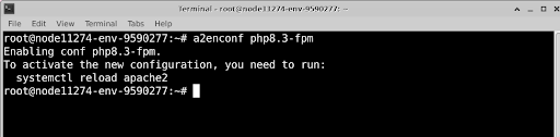 Enable the default PHP configuration Enable the default PHP configuration