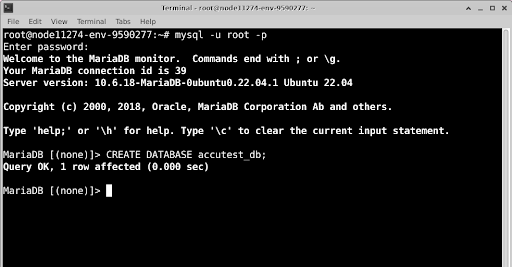 Create Database Create Database