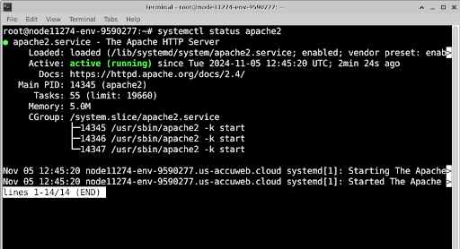 Check if Apache is running Check if Apache is running