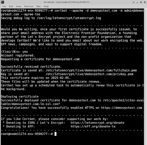 Request an SSL certificate Request an SSL certificate