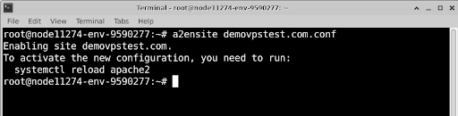 Enable your new site configuration Enable your new site configuration