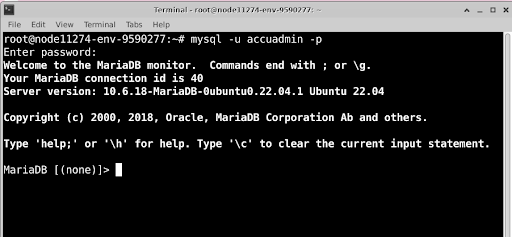 Log in to MySQL Log in to MySQL
