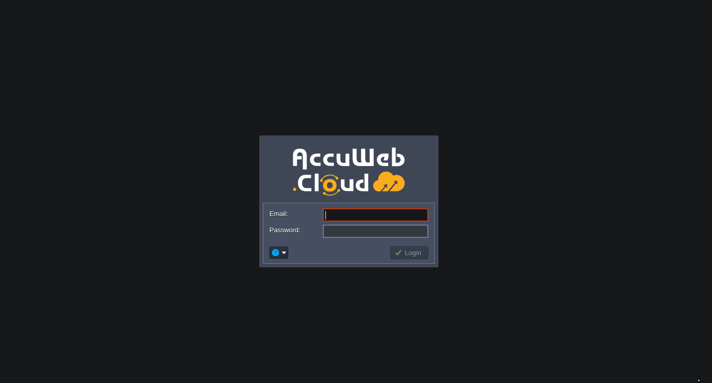 AccuWeb.Cloud Dashboard AccuWeb.Cloud Dashboard