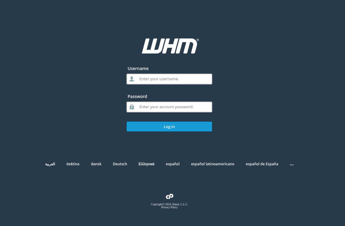 Configuring cPanel setup Configuring cPanel setup