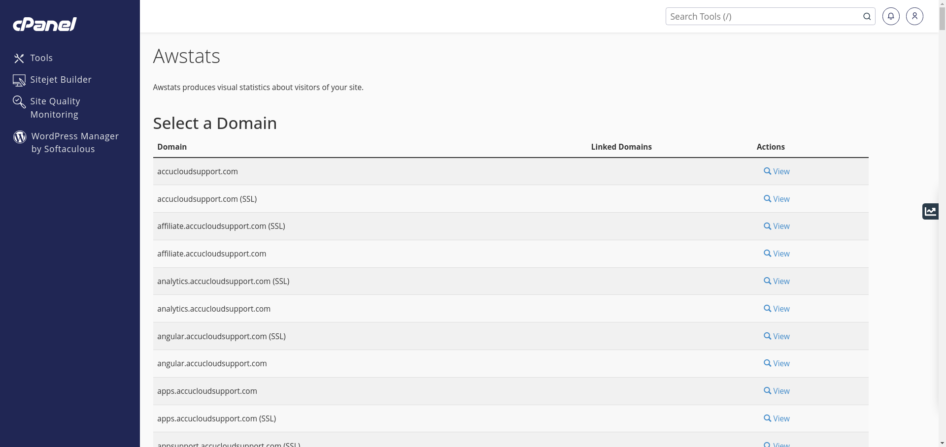 Awstats in cPanel Awstats in cPanel