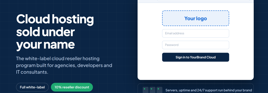 Cloud reseller hosting program