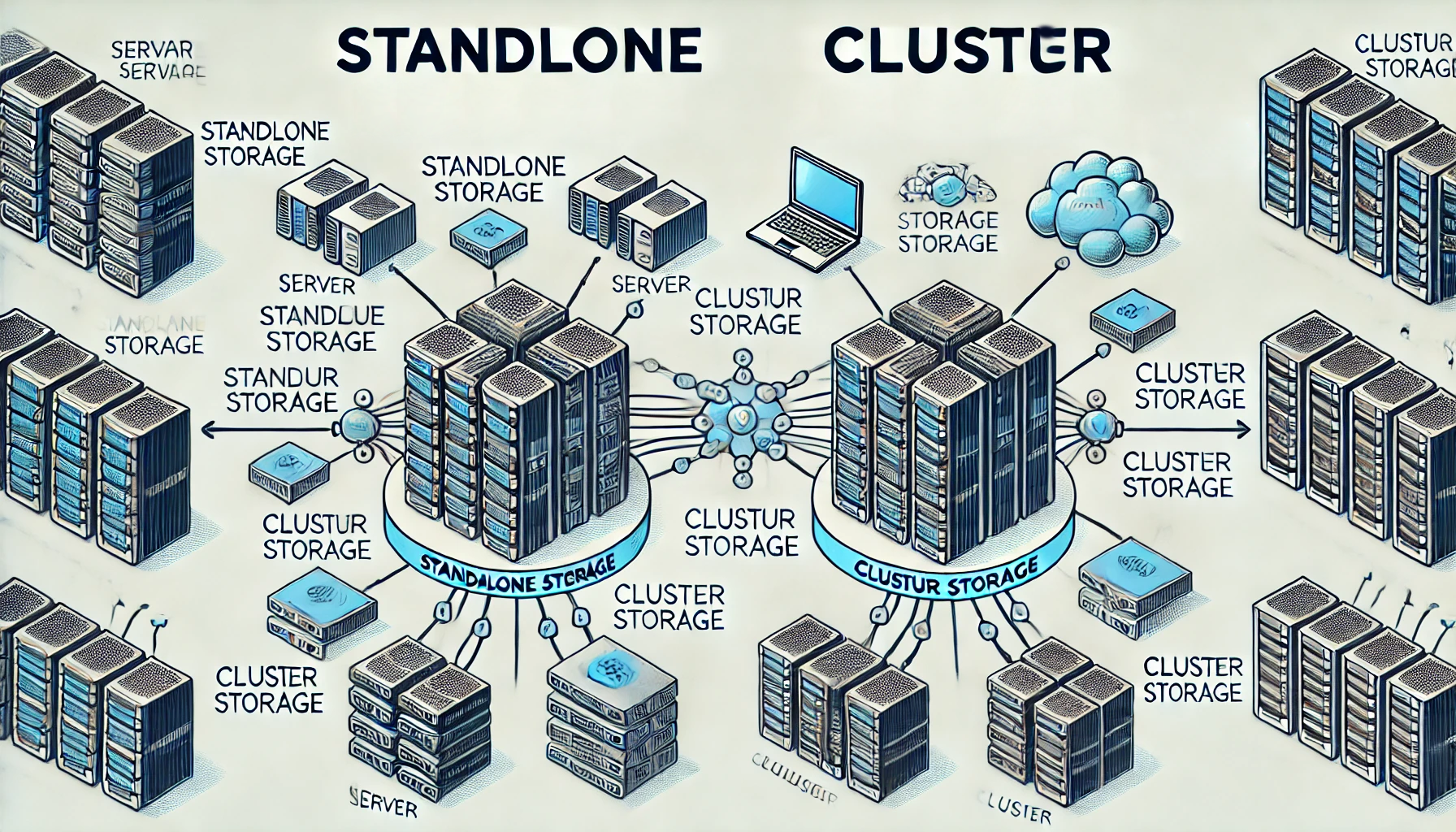 Standalone and Cluster storage options