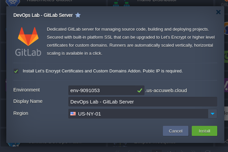 Install GitLab servers