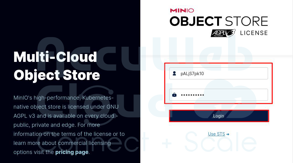 Login to Multi-Cloud Object Storage