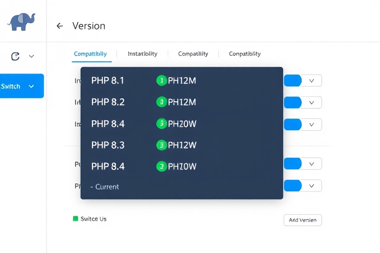 PHP Version Switching Interface
