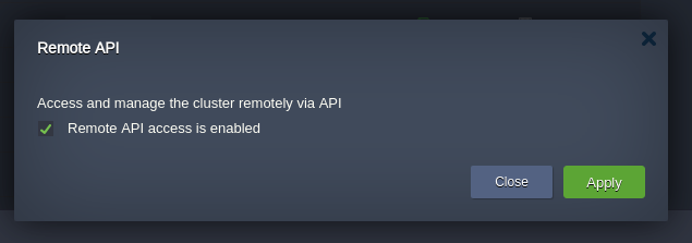 Remote API Access is Enabled Remote API Access is Enabled