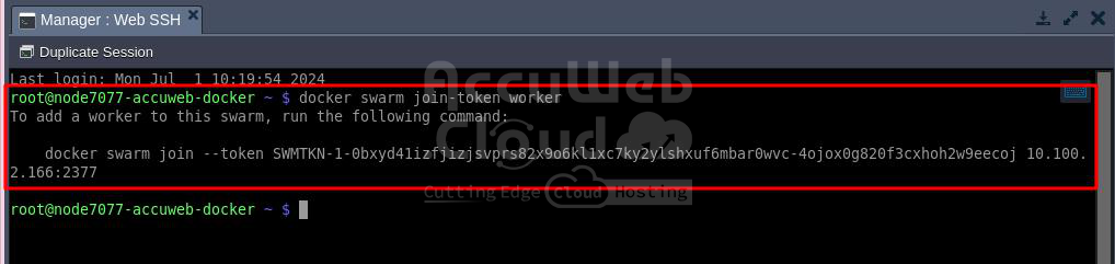 docker swarm join-token docker swarm join-token