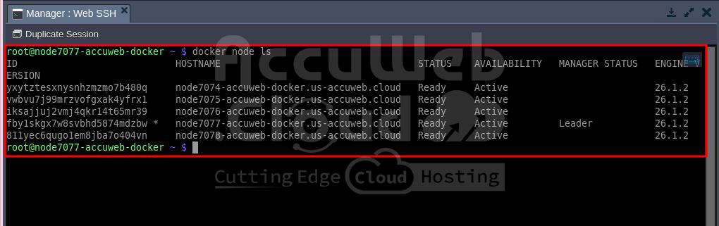 docker node ls docker node ls