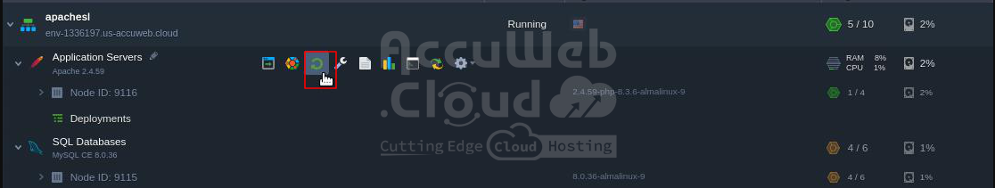 Restart Node Option Restart Node Option
