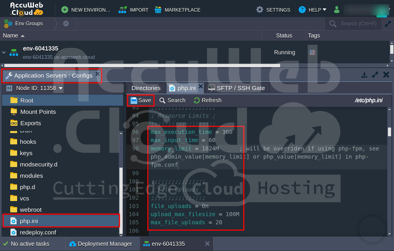 Increase PHP upload_max_filesize, post_max_size, memory_limit