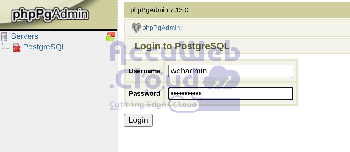 Log in to PostgreSQL Log in to PostgreSQL