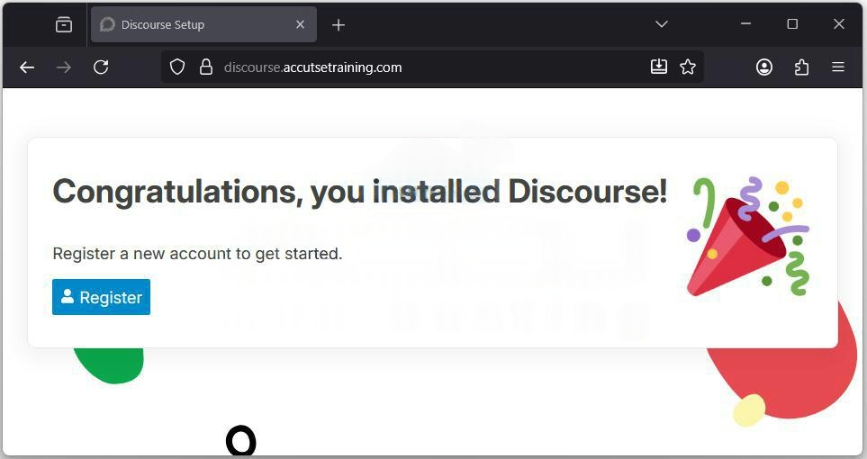 Access the Discourse URL Access the Discourse URL