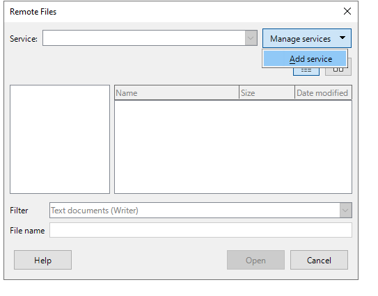 Add a New Remote Service