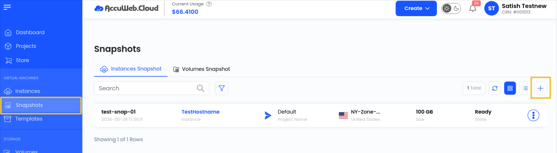 Take Snapshot